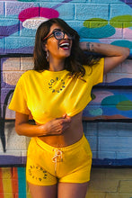 Load image into Gallery viewer, Yellow Crop top set
